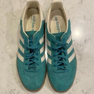 Adidas Men's Turquoise and White Sneakers